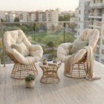 Swivel Chairs for Outside Patio Set of 3, 360 Degree Swivel Pe Wicker Luxury Lou... - Image 3