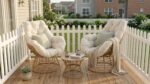Swivel Chairs for Outside Patio Set of 3, 360 Degree Swivel Pe Wicker Luxury Lou... - Image 9