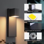 2 Pack 13" Modern Outdoor Led Wall Light,16W 3000K 1200Lumen Porch & Patio Hardw... - Image 7