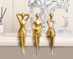 Quoowiit Gold Decor Thinker Statue Decor Book Shelf Decor, Abstract Statue Ornam... - Image 3