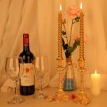 OwnMy Set of 2 Taper Candle Holders Vintage Metal Pillar Candlestick Holders 7.4... - Image 7