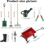 Miniature Fairy Garden Accessories Set 9 Pcs 1:12 Mini Metal Spade Pestle Kettle... - Image 3