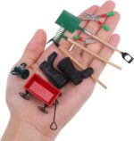 Miniature Fairy Garden Accessories Set 9 Pcs 1:12 Mini Metal Spade Pestle Kettle... - Image 4