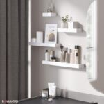 Ballucci Modern Ledge Wall Shelves, Set of 4 Wood Floating Shelves for Bedroom, ... - Image 5