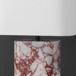 SAFAVIEH Couture Lighting Collection - Lisabryna White & Red Marble Table Lamp w... - Image 7
