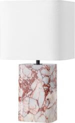 SAFAVIEH Couture Lighting Collection - Lisabryna White & Red Marble Table Lamp w... - Image 9