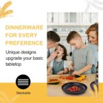 Rubtlamp Wheat Straw Dinnerware Sets, 16PCS Plastic Dinnerware Set for 4, Wheat ... - Image 6