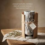 Carved Natural Marble Vase, Handcrafted Genuine Stone Vase with Unique Veining P... - Image 8