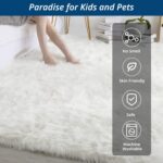 HOMBYS 10x14 Oversized Faux Fur Area Rug for Living Room Bedroom, Super Soft & F... - Image 5