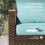 PHI VILLA 7-Piece Wicker Patio Conversation Set, Outdoor Rattan Sectional Pool F... - Image 5