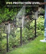 NEWMESSI 8 Pack Bright Solar Pathway Lights Outdoor,IP65 Waterproof Auto On/Off ... - Image 4