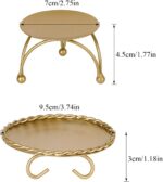 dedoot Candle Holder, Gold Candle Holders Set of 2 Decorative Handmade Iron Pill... - Image 3
