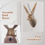 UITWMKTG Gold Animal Head Wall Decor Wall Sculpture Home Decor Statue for Living... - Image 4
