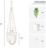 Mkono 2 Packs Fake Hanging Plant with Pot, Artificial Plants Macrame Plant Hange... - Image 5