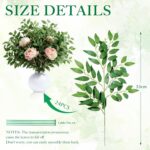 Fake Leaves(24pack) Faux Greenery Stems,Silk Greenery,Artificial Tree Branches,f... - Image 3