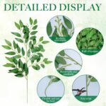 Fake Leaves(24pack) Faux Greenery Stems,Silk Greenery,Artificial Tree Branches,f... - Image 4