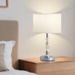 Crystal Table Lamps Set of 2, 3-Color Dimmable Modern Nightstand Lamp for Living... - Image 5