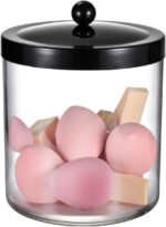 SheeChung 50oz Large Plastic Apothecary Jar with Black Stainless Steel Lid - Sha... - Image 4
