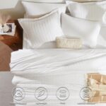 CozyLux Queen Comforter Set White Seersucker 7 Pieces Bed in a Bag Queen Comfort... - Image 3