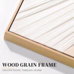 Artists' Handicraft, Large 3D Fabric Hand Painted Framed Wall Art, Minimalist Mo... - Image 5