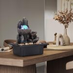 Tabletop Fountain Rotating Ball Rock Waterfall Fountain Office Tabletop Fountain... - Image 4