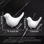 Elegant White Small Bird Sculptures,Modern Abstract Art Pieces for Bookshelf Dec... - Image 3