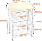NiuYichee 4-Layer Fruit Basket Kitchen Food Storage Organizer and Storage Rack, ... - Image 5
