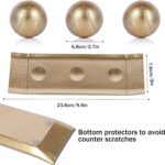 LCCCK Decorative Tray with Balls Set, Gold Decor Orbs TV Stand, Coffee Table Cen... - Image 3