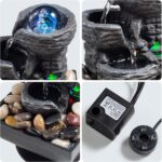 Tabletop Fountain Indoor Waterfall Meditation Fountain Like Layers of Rock Deskt... - Image 4