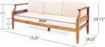 Christopher Knight Home Aston Outdoor 3 Seater Sofa, Upholstered Cushion Couch, ... - Image 3