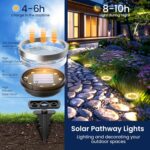 SOLPEX 10 Pack Solar Ground Lights Outdoor Waterproof, Solar Powered Pathway Lig... - Image 4