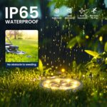 SOLPEX 10 Pack Solar Ground Lights Outdoor Waterproof, Solar Powered Pathway Lig... - Image 7