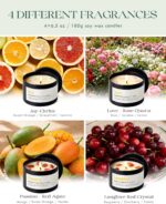 AOOVOO Crystal Energy Candles Set for Women - 4 Pack 26 oz Soy Wax Candles for H... - Image 5