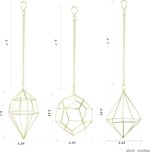 Gold Hanging Air Plants Holders Small Tillandsia Airplants Hangers 6 Pack Geomet... - Image 4