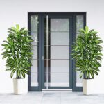 Artificial Dracaena Tree - 5FT Tall Fake Plants with White Tall Planter - Artifi... - Image 6