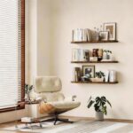 BAYKA Floating Shelves Set of 2, 22.5 inches Farmhouse Rustic Wood Wall Mounted ... - Image 5