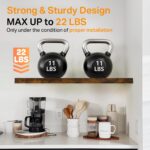 BAYKA Floating Shelves Set of 2, 22.5 inches Farmhouse Rustic Wood Wall Mounted ... - Image 6