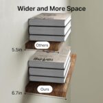 BAYKA Floating Shelves Set of 2, 22.5 inches Farmhouse Rustic Wood Wall Mounted ... - Image 7