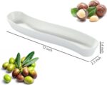 2 Pack Olive Trays, 12 inch Ceramic Olive Dish for Appetizers Crackers Nut and S... - Image 3