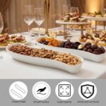 2 Pack Olive Trays, 12 inch Ceramic Olive Dish for Appetizers Crackers Nut and S... - Image 4