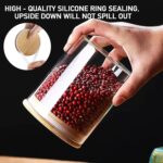 4 Pack Glass Storage Jars with Airtight Bamboo Lid, 27 OZ Glass Kitchen Canister... - Image 6