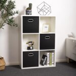 PRANDOM Leather Foldable Cube Storage Bins 13x13 inch [4-Pack] Fabric Storage Ba... - Image 3