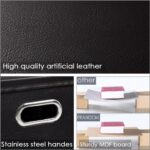 PRANDOM Leather Foldable Cube Storage Bins 13x13 inch [4-Pack] Fabric Storage Ba... - Image 4