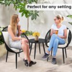 wildformers 3 Pieces Bistro Set, Woven Rope Chair with Cushions, All Weather Pat... - Image 4