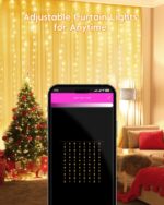 Smart Curtain Lights, USB Plug in, 9.8ft 300 LED Window Smart String Light with ... - Image 3
