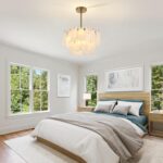 KELUOLY Modern Gold Chandeliers, 17.7" Luxury Cloud Glass Light Fixture, 2-Layer... - Image 7