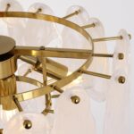 KELUOLY Modern Gold Chandeliers, 17.7" Luxury Cloud Glass Light Fixture, 2-Layer... - Image 8