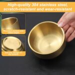 Paper Clip Holder for Desk Stainless Steel Paperclip Holder Round Gold Office De... - Image 4