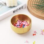 Paper Clip Holder for Desk Stainless Steel Paperclip Holder Round Gold Office De... - Image 7