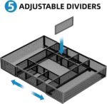 Marbrasse Expandable Desk Drawer Organizer, Mesh Drawer Organizer Tray with 10 A... - Image 4